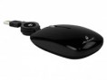 Mouse óptico retráctil USB color negro
